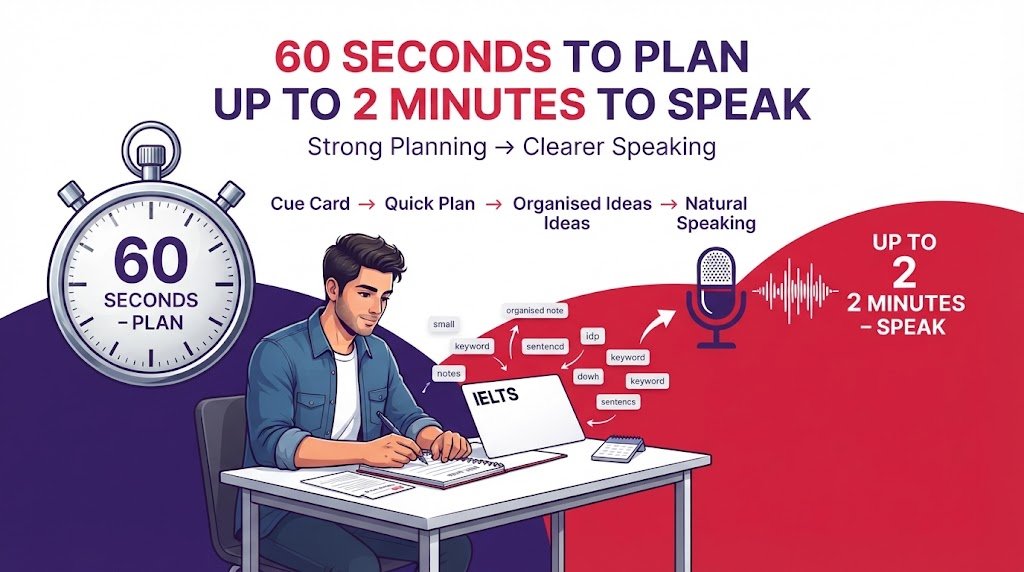 IELTS Speaking Part 2 – 60 Seconds to Plan, Up to 2 Minutes to Speak