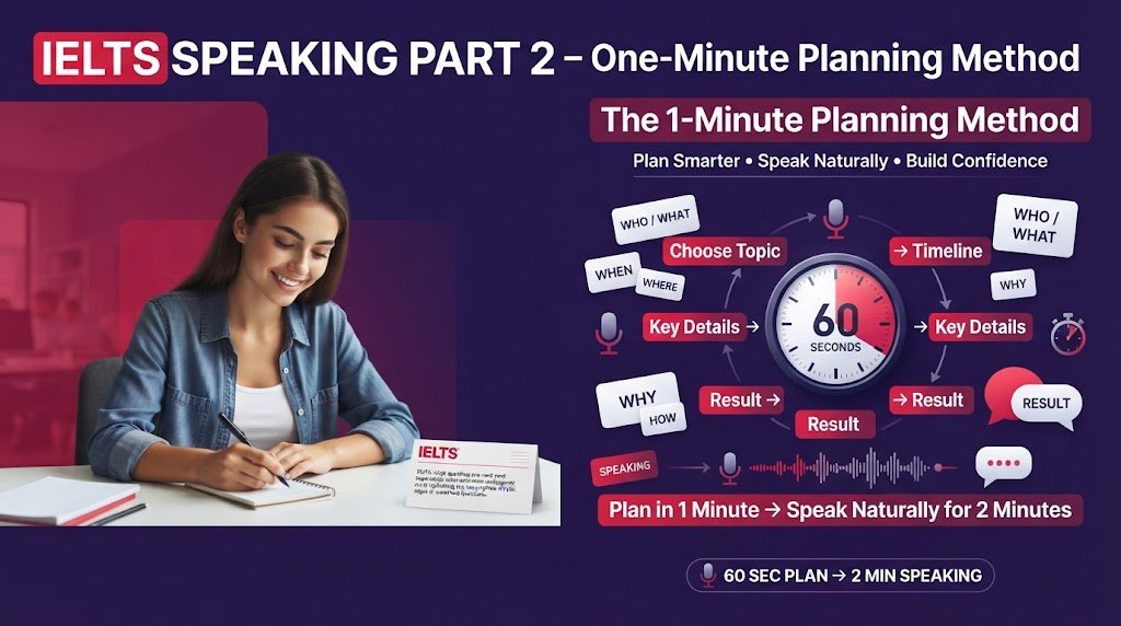 IELTS Speaking Part 2: One-Minute Planning Method for a Better Answer